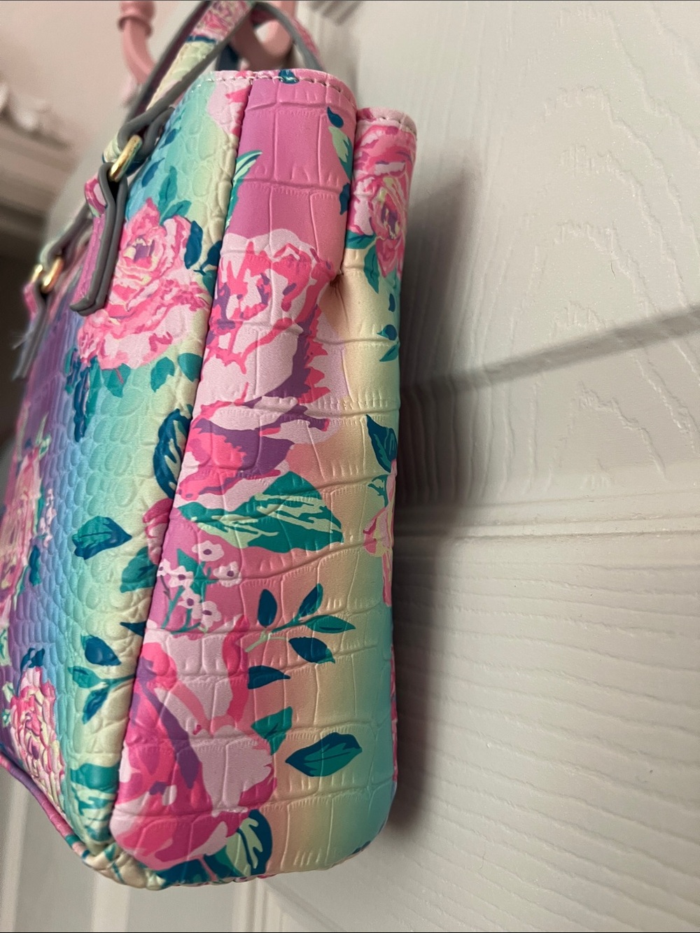Betsey Johnson Floral Croc Crossbody Bag/Purse - Picture 4 of 16